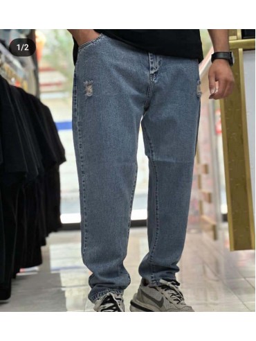 شلوار جین زاپ دار سایز بزرگ کد 1758